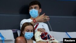 Jocurile Olimpice de la Tokyo: britanicul Tom Daley, în timp calificărilor la sărituri în apă, 2 august 2021. 
