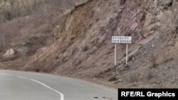 Armenia -- A road sign in Syunik province.