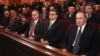 Armenia - Levon Ter-Petrosian (R) and other leaders of the opposition Armenian National Congress (HAK) attend a party convention in Yerevan, 22Dec2012.
