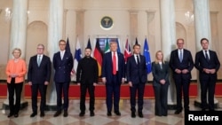 Президент США Трамп зустрічається з президентом України Зеленським та європейськими лідерами у Вашингтоні, округ Колумбія. 18 серпня 2025 року