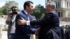 Архивска фотографија: Средба на министрите за надворешни работи на Македонија и Грција, Никола Попоски и Никос Коѕијас во Скопје. 