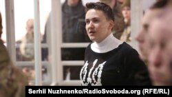 Надзея Саўчанка падчас сваёй прамовы ў судзе